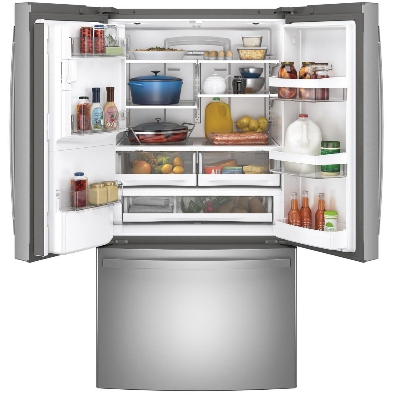 Ge stainless french door new arrivals refrigerator